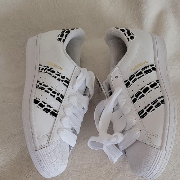 Adidas Superstar Original Casual Leopard Stripes Shoes For Women Size 7.5 - Picture 3 of 10